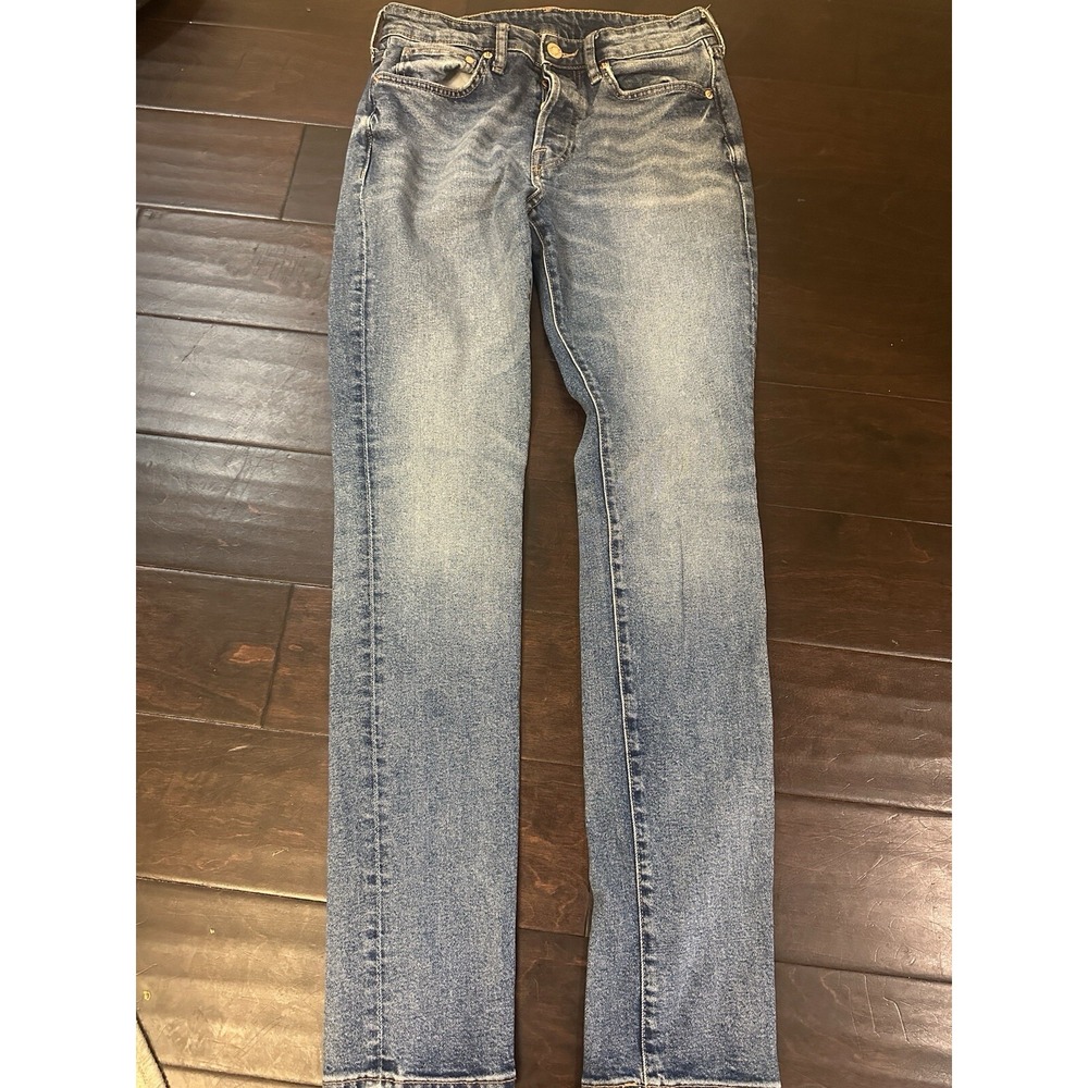 H&M &Denim Women's Size 31 Blue Skinny High Rise Medium Wash Cotton Blend Jeans